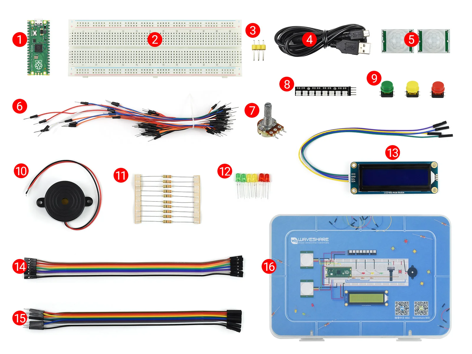 

Raspberry Pi Pico базовый комплект, набор для обучения программированию MicroPython