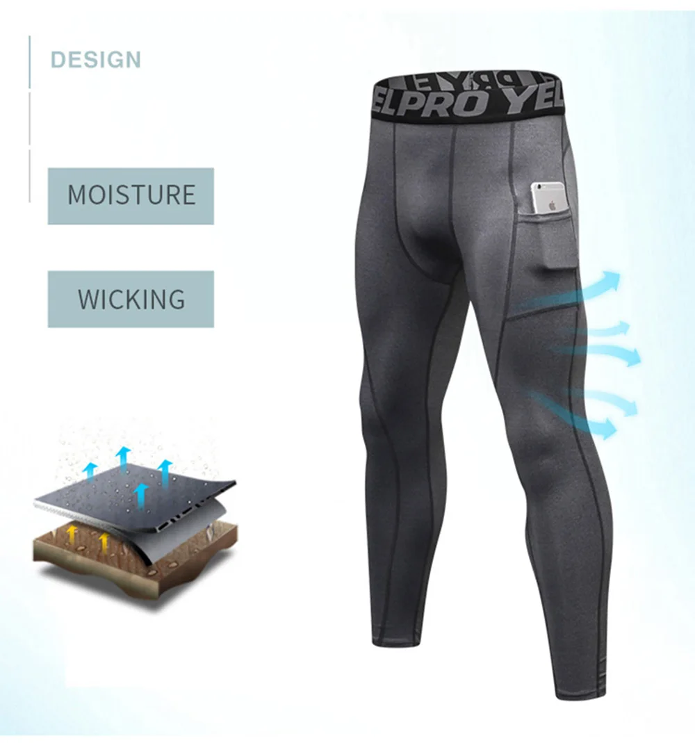 Winter Quality Thermal Casual Pants Men Brand Compression Tights Skinny Leggings Men Fashion Elastic Fitness Male Trousers