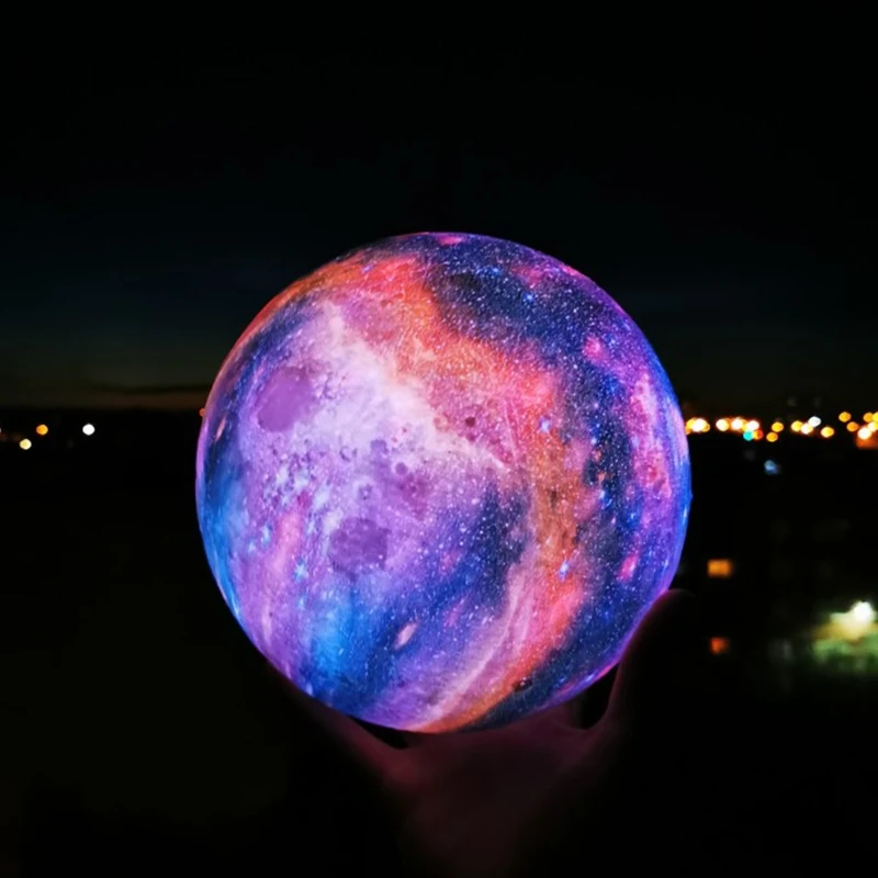 

3D Moon Lamp Kids Night Light Lamp 16 Colors LED Light with Rechargeable 449C