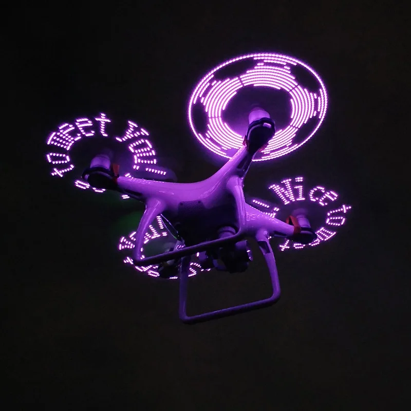 STARTRC Drone LED Flash Propellers Programmable DIY Pattern text for DJI Phantom 4 Propellers USB Charger Rechargeable blades