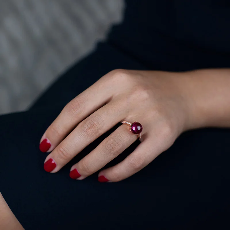 

Knobspin Pure 925 Sterling Silver Oval High Carbon Diamond Engagement Rings For Women Shinning Cocktail Party Fine Jewelry Gift