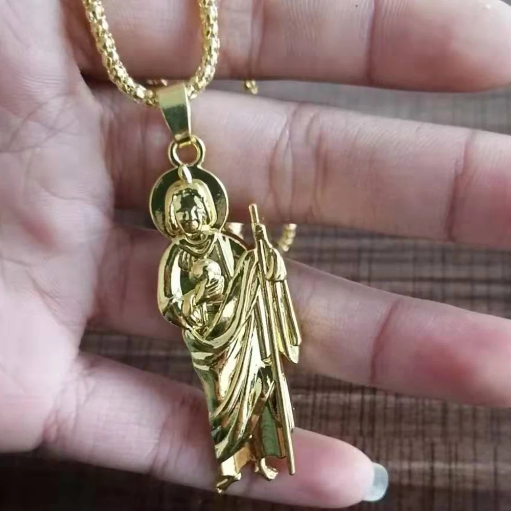 Ожерелье с кулоном Karopel Jesus Golden Virgin Mary модное ожерелье в стиле хип-хоп со льдом для
