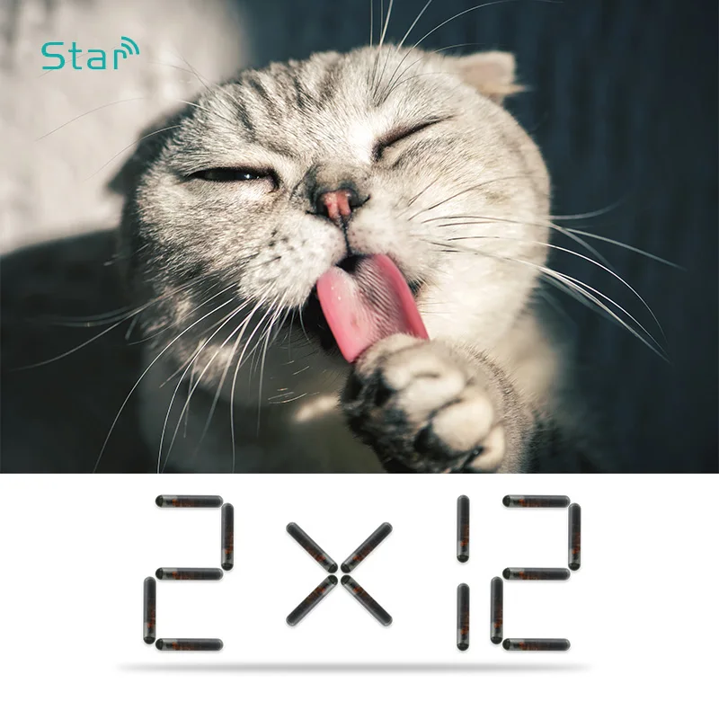 

10PCS ISO11784/5 small size Microchip 134.2KHz Rfid Tags FDX-B animal glass tube for animal injection pet id chip registration