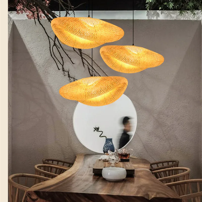 Подвесные светильники ручной работы из бамбука современные декоративные