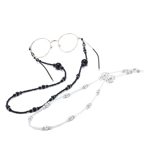 Vintage Women Imitation Pearl Chain  Metal Sunglasses Cords Casual Pearl Beaded Chains  Couples Cord