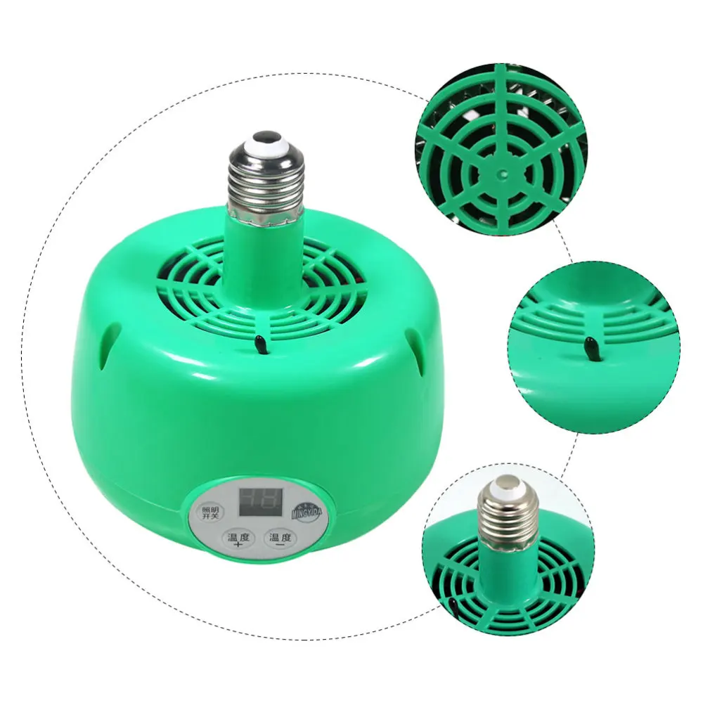 

1pc Temperature Adjustable Heating Light Breeding Heater Fan Heat Lamp (Green)