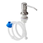 Удлинительная трубка для раковины в ванную комнату, набор из нержавеющей стали, диспенсер для моющего средства и жидкого мыла, кухонная раковина, металлический счетчик под палубой