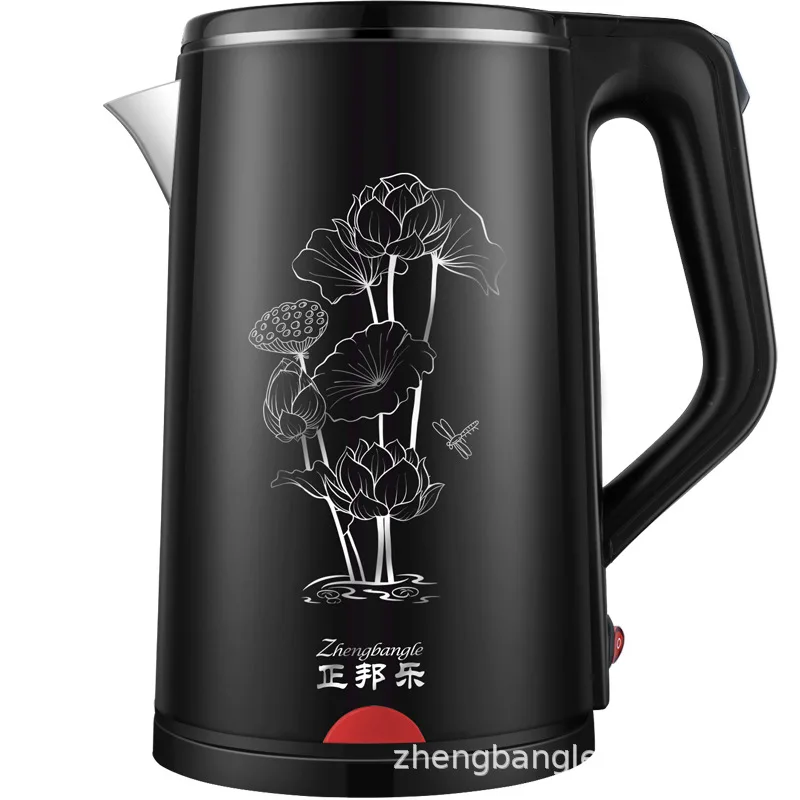 Котел для горячей воды электрический чайник кувшин из нержавеющей стали черный