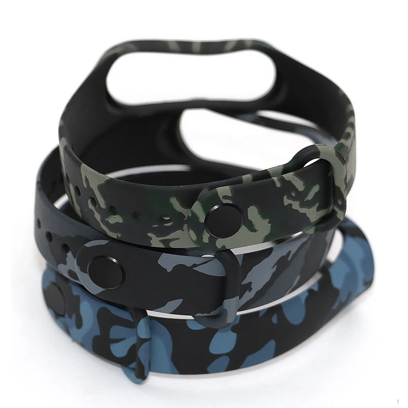 For Xiaomi Mi Band 4 Silicone Bracelet Strap Wristband Wrist Replacement Camouflage Sport strap band | Электроника