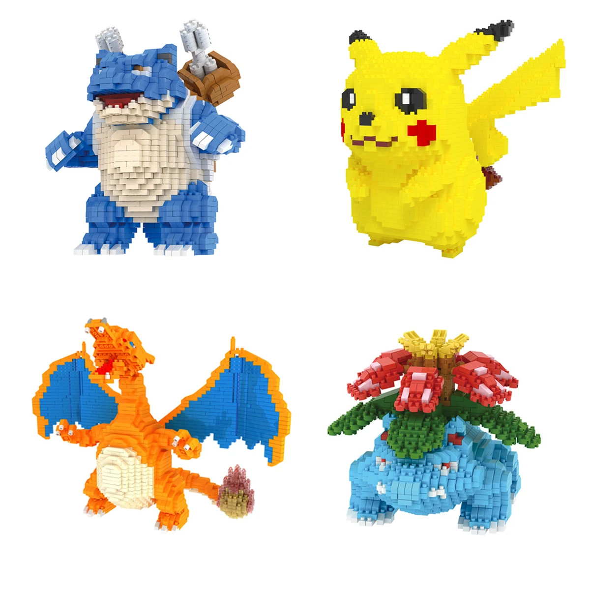 Покемон строительный блок Пикачу храп Charizard Bulbasaur фигурка модель blastise Gyarados сделай