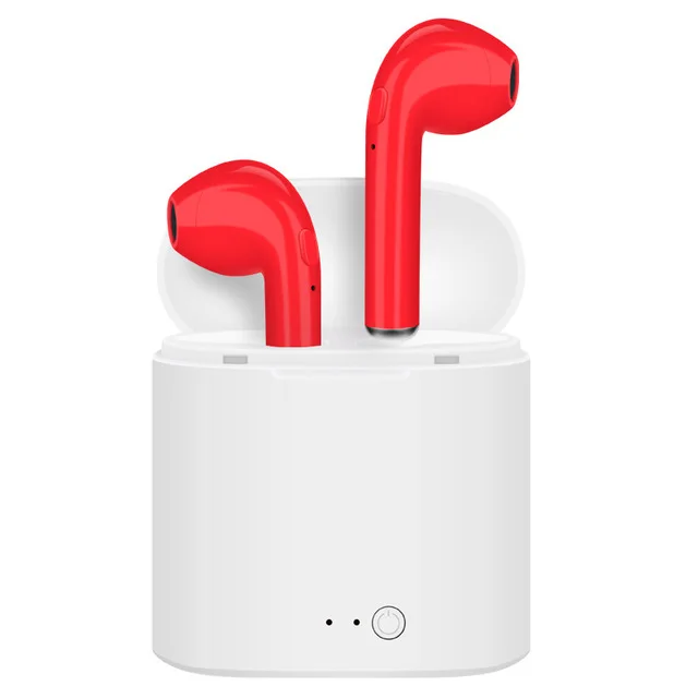 I7s TWS мини Bluetooth беспроводные наушники с зарядной коробкой Спортивная гарнитура Audifonos elari kulaklik ecouteur наушники - Color: i7s tws red