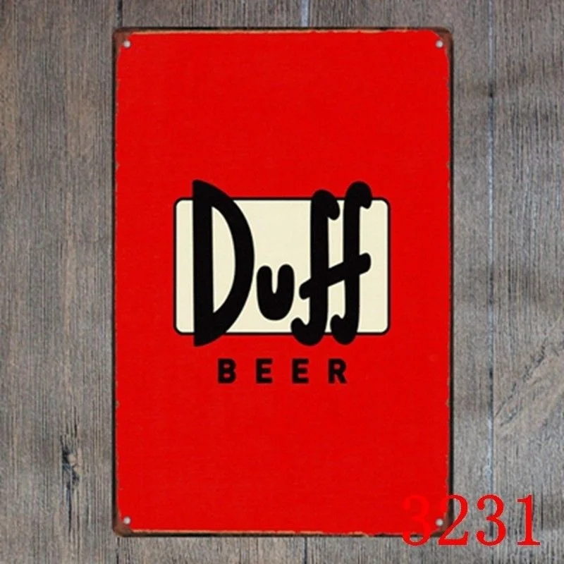 

Metal Tin Sign duff beer sticker Decor Bar Pub Home Vintage Retro Poster(Visit Our Store, More Products!!!)