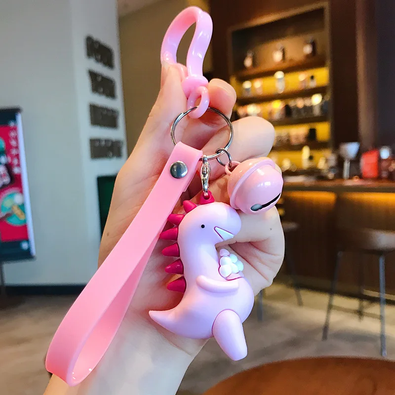 

Creative cartoon dinosaur doll keychain male and female car key pendant chain three-dimensiona Cartoon bag pendant keychains