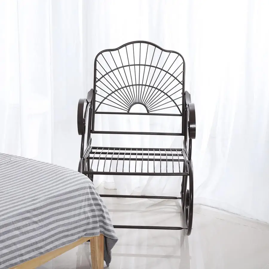 Железное кресло качалка одиночное на открытом воздухе патио качалка|Стулья для