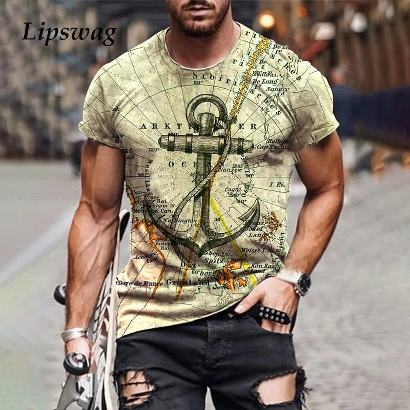 

Футболка мужская с коротким рукавом, круглым вырезом и принтом в виде карт