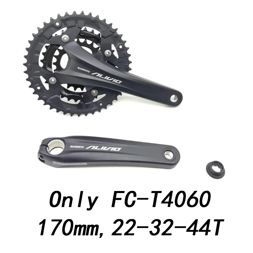 Only FC-T4060 Crank Alivio M4050 T4060 велосипед шатун 22-30-40T 22-32-44T 170 мм 3*9 27 40t 44t скорость HollowTech велосипед шатун бензопила с BB52 - Цвет: Only FC-T4060 Crank
