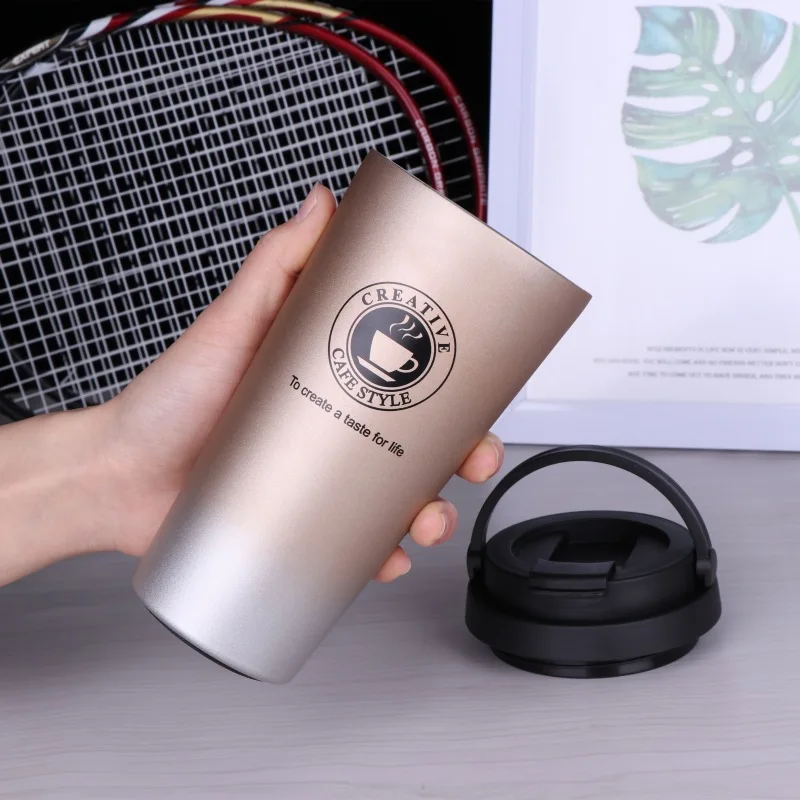 IVYSHION 500 мл модная дорожная кофейная кружка из нержавеющей стали Термос стаканчик