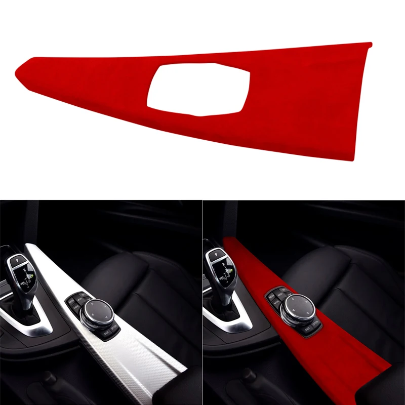 

Suede Car Interior Center Console Multimedia Panel Decorative Frame for BMW 3 4 Series 3GT 2013-2019 Car Styling Accessories