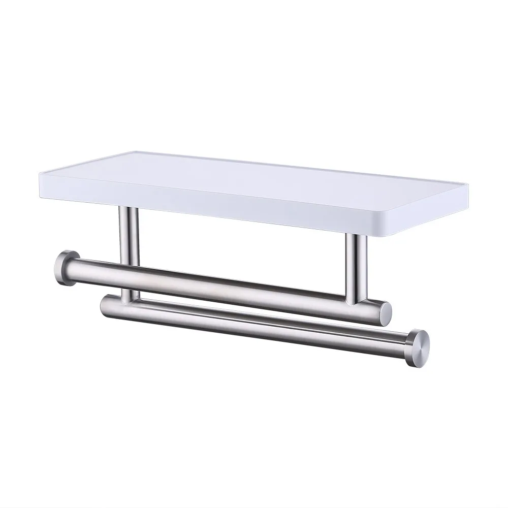 Кольцо для ванной комнаты 304 держатель двух полотенец из нержавеющей стали