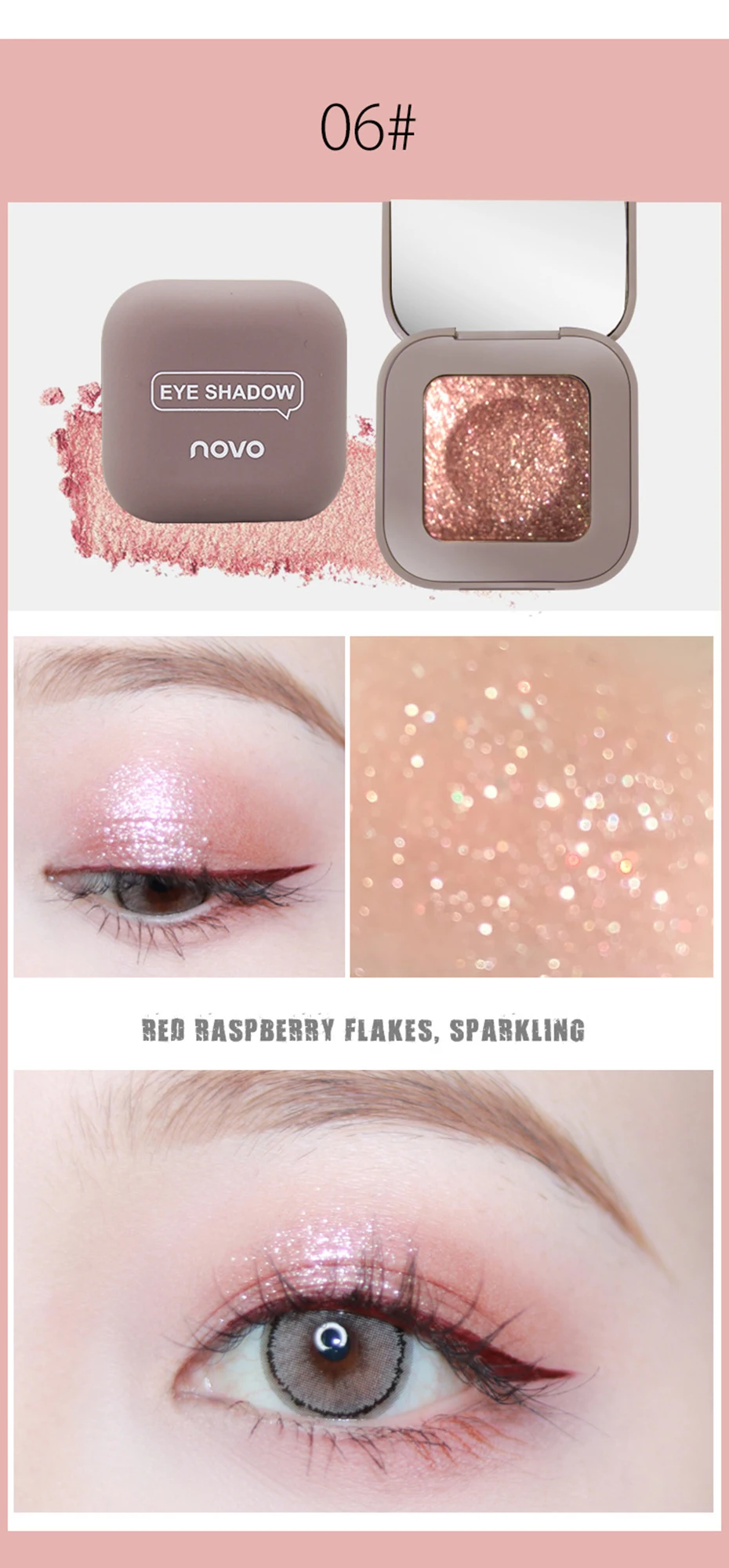 Novo Shimmer Блеск Тени для век Палитра поляризационный блеск макияж одиночные тени для век сверкающий пигмент «duochrome» Пудра Косметика