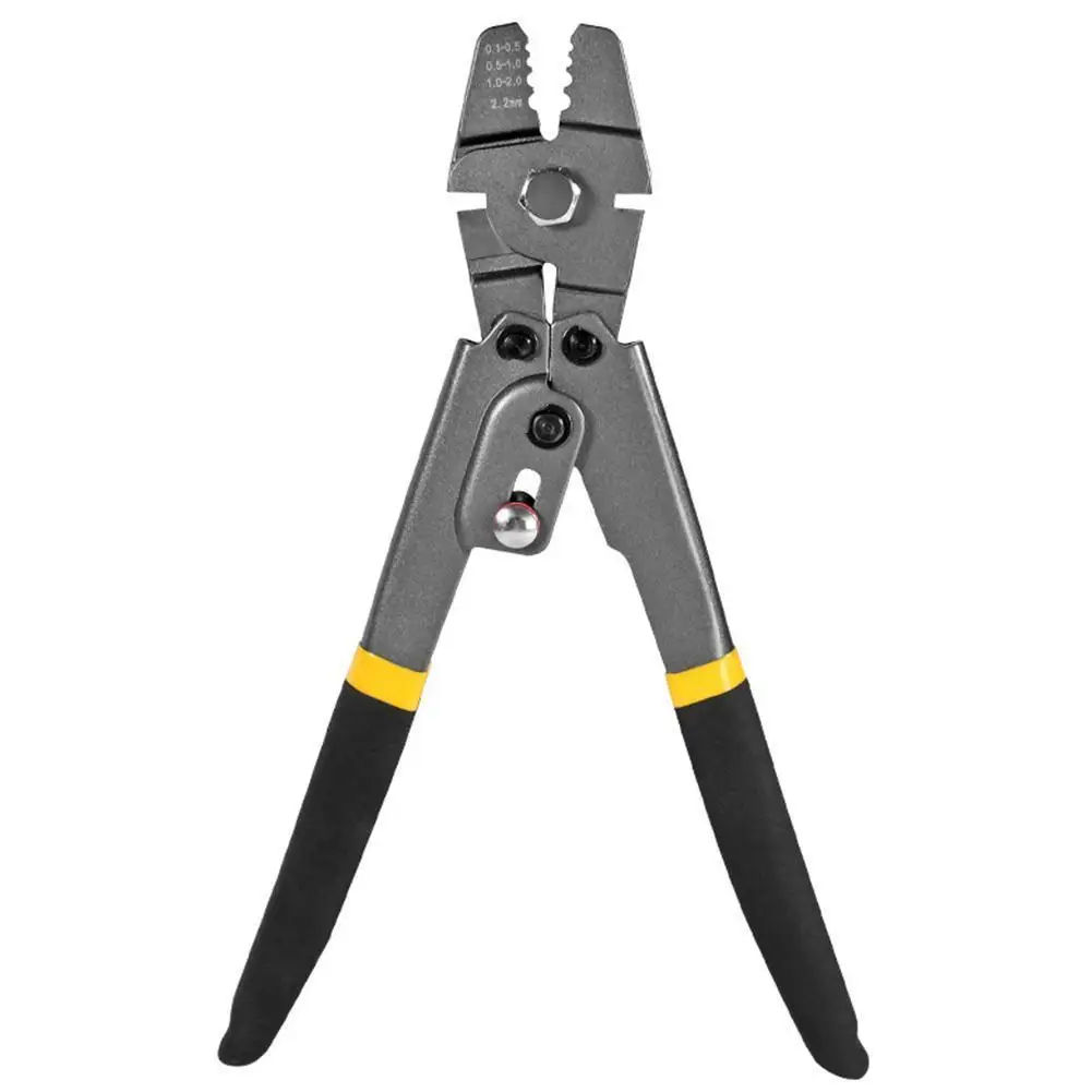 

Fishing Wire Rope Crimping Cutting Tool Plier 0.1-2.2mm Square Copper And Aluminum Oval Round Sleeves Double Barrel Ferrule Loop