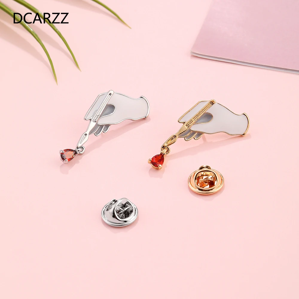 Брошь DCARZZ в виде лекарства брошь для медсестры с белой эмалью золотого и