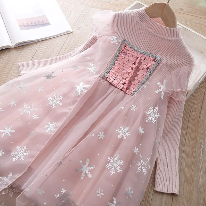 Baby Girls Dress Winter Christmas Cosplay Clothes For Girl Kids 6 years birthday Mesh party Dresses Children princess Costumes | Детская