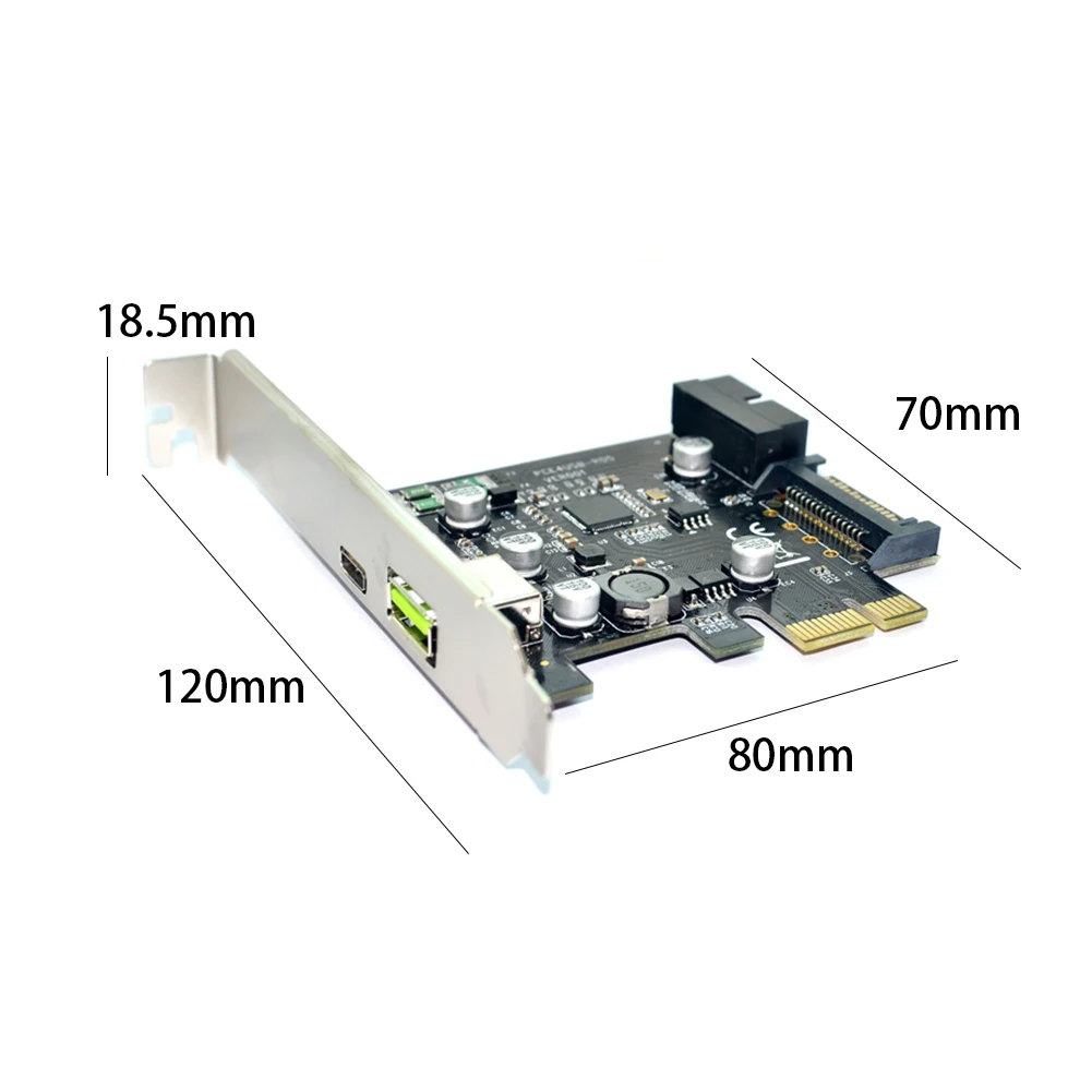 19PIN аксессуары PCI-E к USB3.1 добавить на быстрой зарядке Тип C карты расширения 5 Гбит/с
