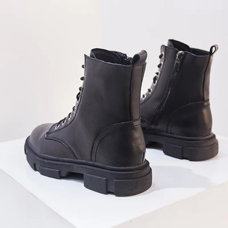 Boussac/черные ботинки на платформе и массивном каблуке в стиле панк женские Ботинки