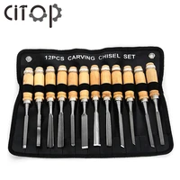 citop 12pcsset wood carving chisels manual wood carving hand chisel carpenters carving chisel diy hand tools for woodworking