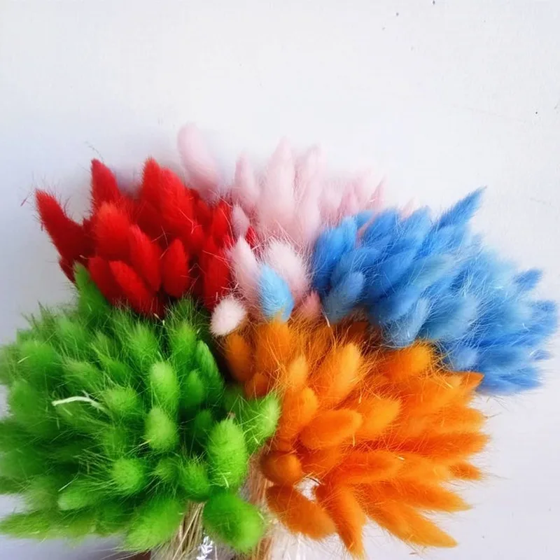 

60Pcs Pampas Grass Artificial Flowers Kunstbloemen High Quality Christmas Autumn Decoration Natural Dried Flower Wedding Flowers