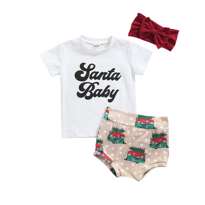 

3 шт., футболка с коротким рукавом и круглым вырезом, шорты с принтом