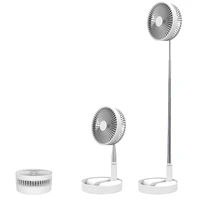 portable standing floor fan usb rechargeable 7200ma foldable telescopic mini fan electric office desktop adjustable air cooler