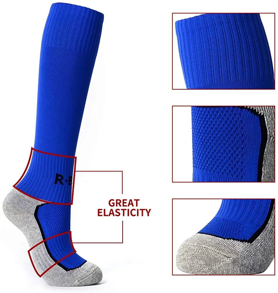 Детские футбольные носки Спортивные Хлопковые гольфы с подушками для школьников