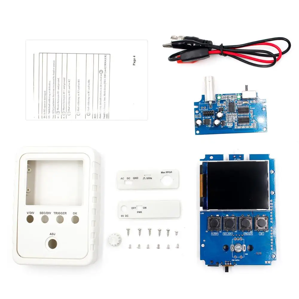 Полностью Собранный DSO FNIRSI-150 15001K DIY цифровой осциллограф комплект с корпусом чехол коробка - Цвет: Светло-голубой
