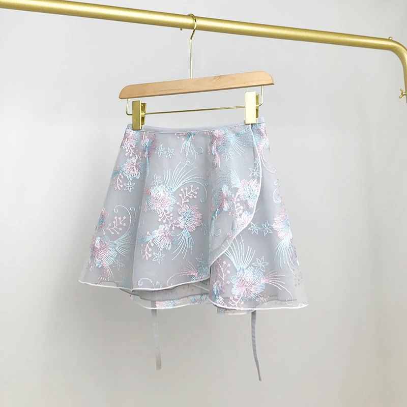 Балетная пачка одежда для тренировок юбка гимнастики с вышивкой взрослых