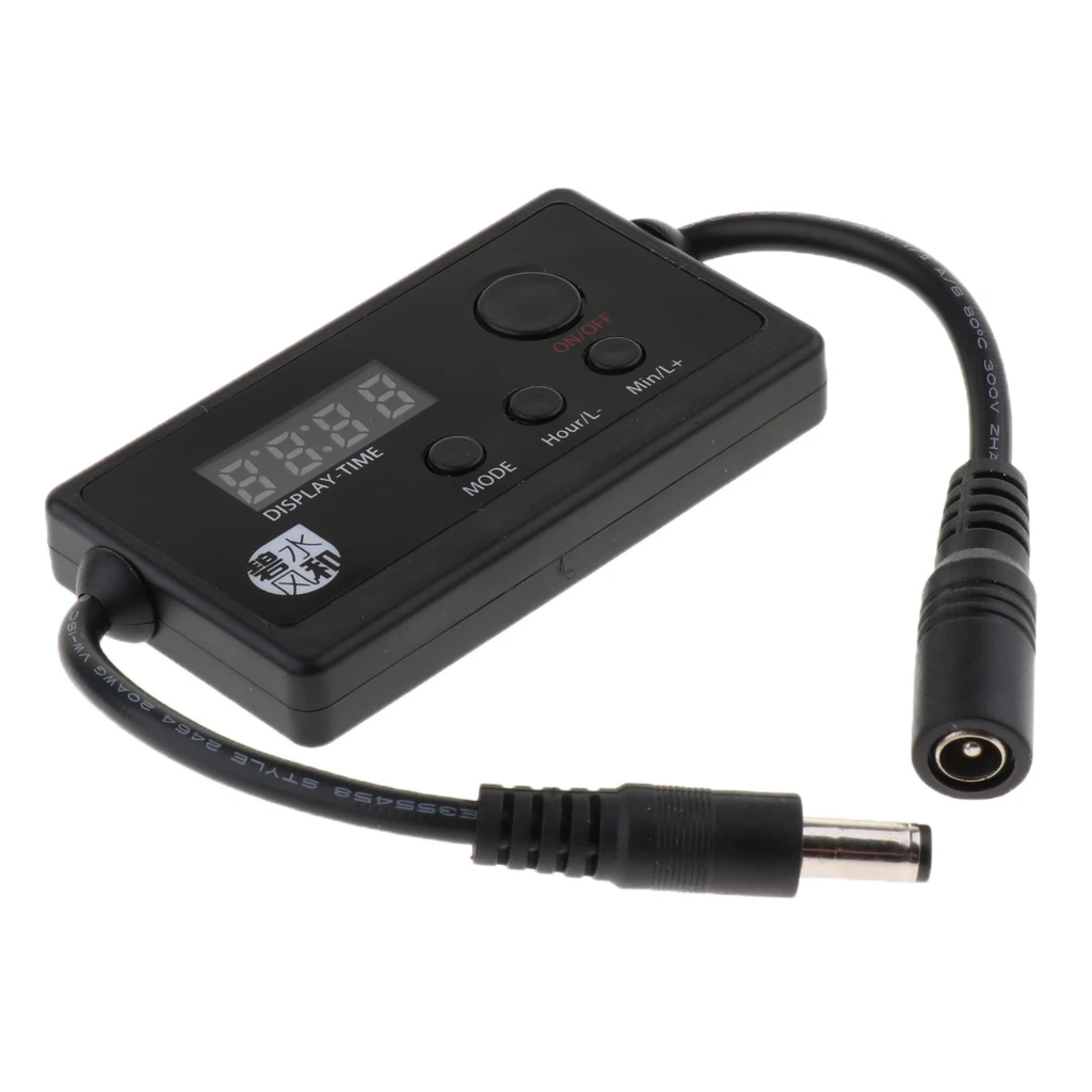 

DC 5.5mm Lock Connector Multi Function LED Light Dimmer Timer for Fish Tank