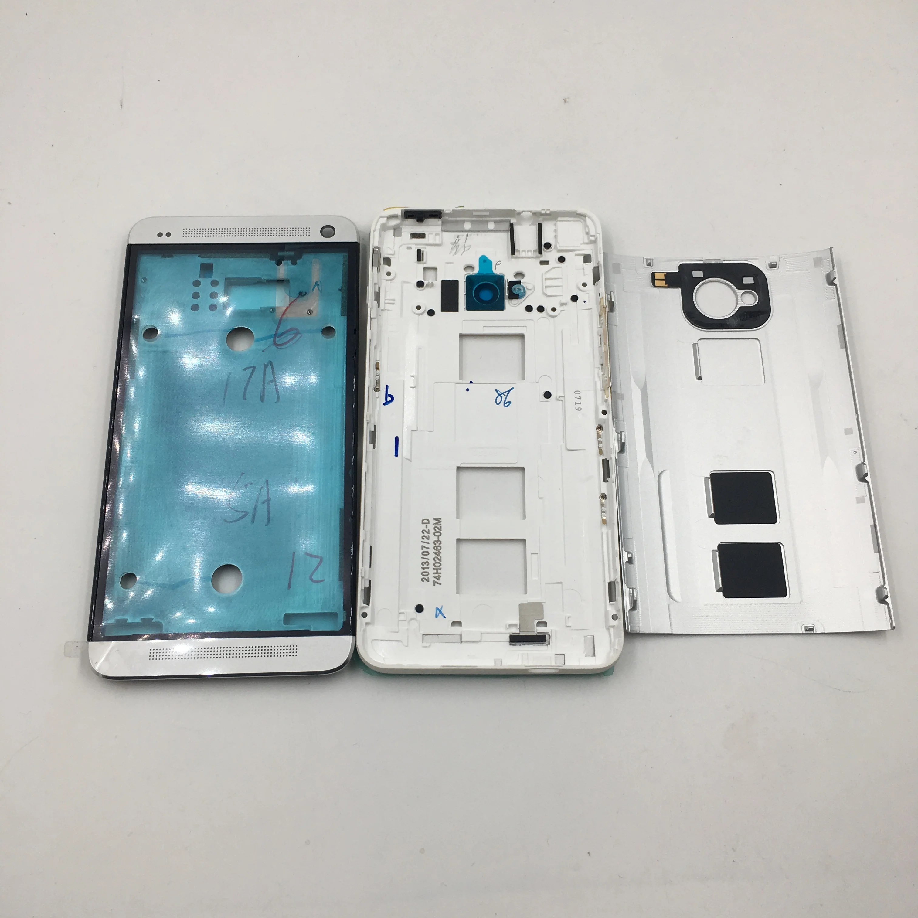 Полный Корпус рамка Передняя с крышкой батареи для Htc ONE M7 802D 802W 802T двойная карта