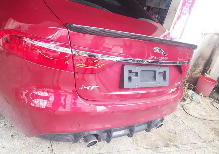Углеродное волокно заднее крыло багажника выступ Спойлеры для Jaguar XF X260 спойлер