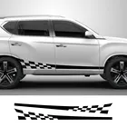 Наклейки для SsangYong, Actyon, Korando, Kyron, Musso, Rexton, Tivoli, наклейки на дверь автомобиля, боковую юбку, полосы, автомобильные виниловые наклейки, аксессуары
