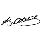 7,5*25 см для Турции, наклейки для мотоциклов с надписью Mustafa Kemal Ataturk