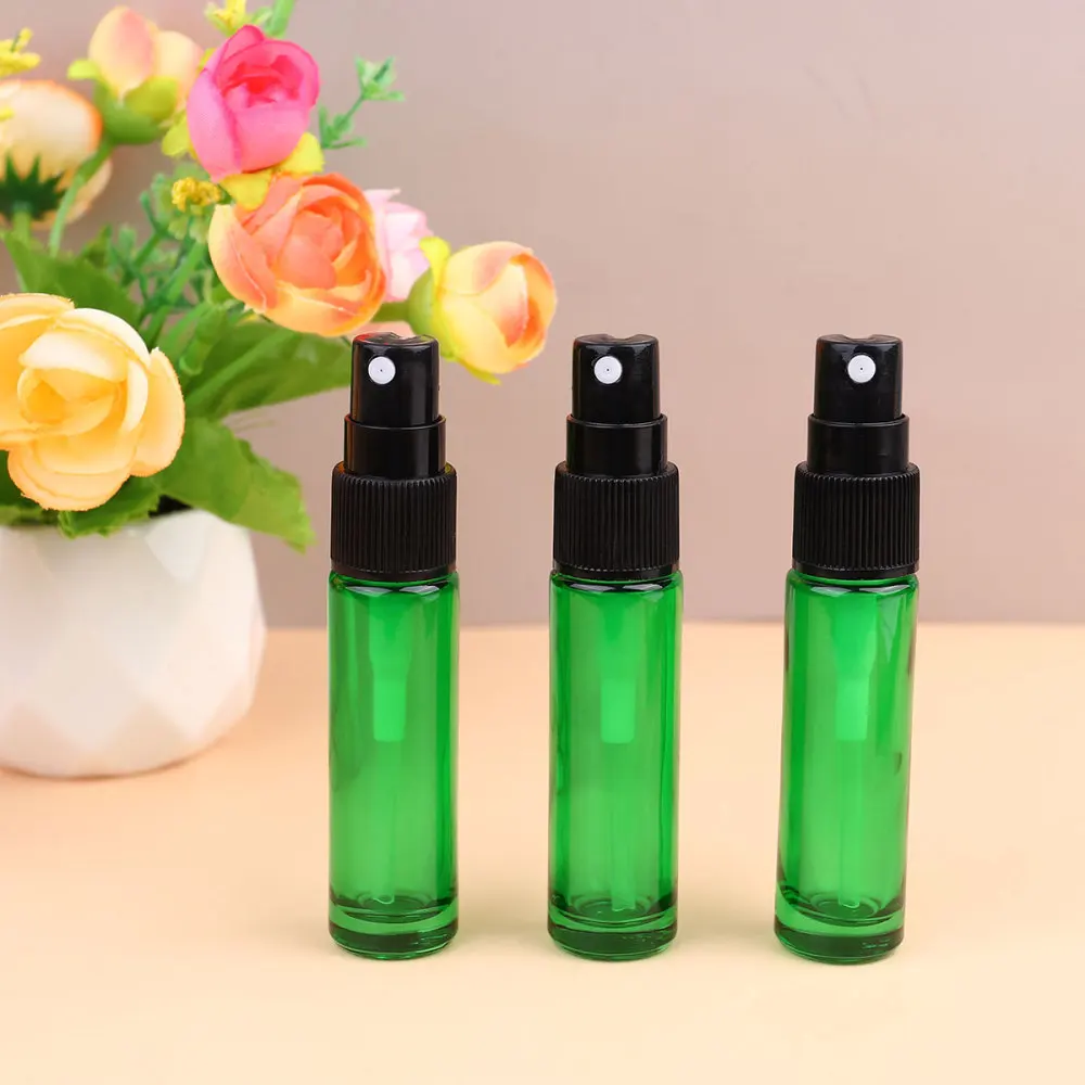 

20PCS 10ML Empty Perfume Bottles Glass Eessential Oil Atomizer Portable Refillable Sample Liquid Sprayer (Red Bottle and Black T