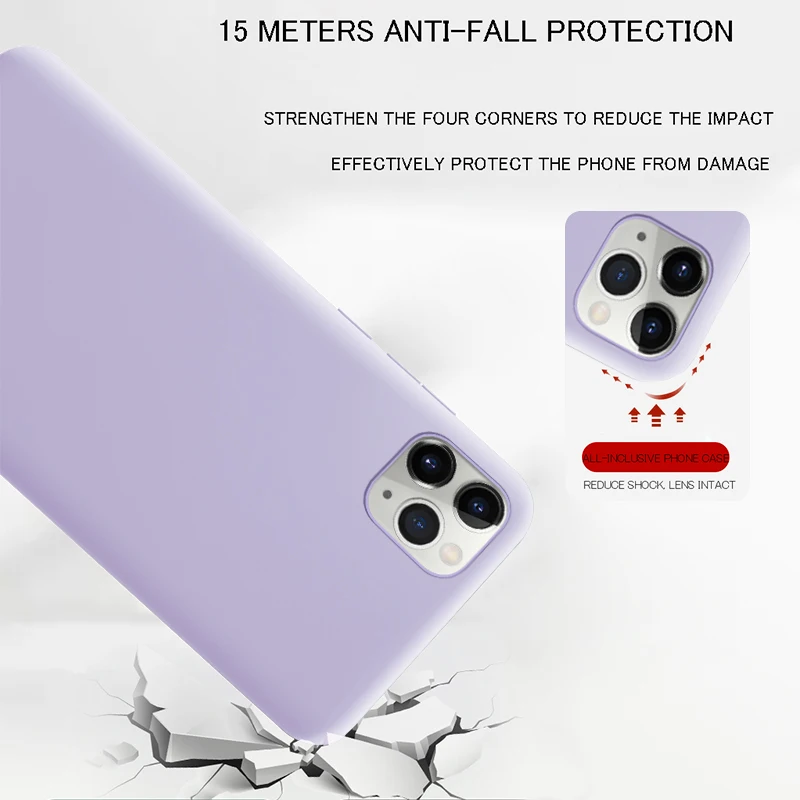 

Liquid Silicone Candy Color Original Full Protection Soft Cover For iPhone11 Pro SE 2020 X XR XS Max 7 8 6 6s Plus 5s Phone Case