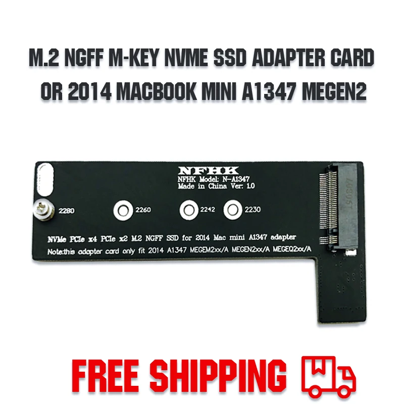 M key NVMe M2 SSD для применения Mac Mini 2014 A1347 MEGEN2 MEGEM2 MEGEQ2 адаптер PCI express NGFF 760P 600P переходная