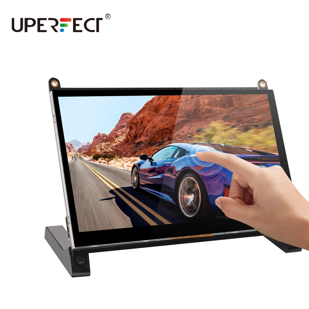 저렴한 UPERFECT-7.0 인치 터치 IPS 스크린 휴대용 모니터, 라즈베리 파이 4 3 2 PS4 스위치 XBOX PC 게임 디스플레이 소품 스탠드