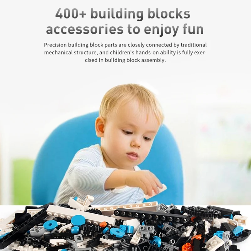 

420PCS ligent Programming Building Block Robot Technology Remote Control Robot Brick Toy