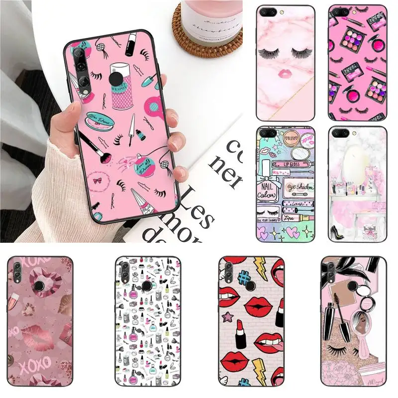 

YNDFCNB Beautiful girl's makeup brush Customer Phone Case For Huawei Honor 8X 9 10 20 Lite 7A 7C 10i 9X play 8C 9XPro