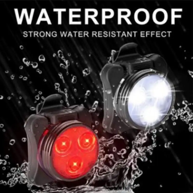 

Bicycle Headlight With Warning Taillamp Suit USB Charging Mountain Bike Front And Rear Light Outdoor Cycling Bike Accessories