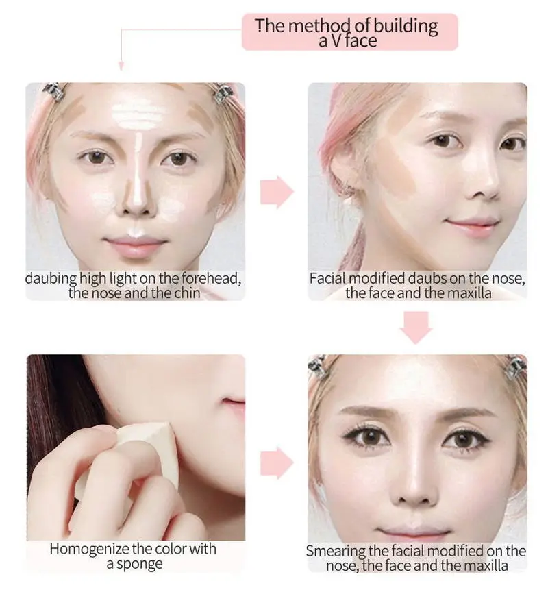 2 цвета хайлайтер для лица с двойной головкой стойкая 3d изменяющая контуры