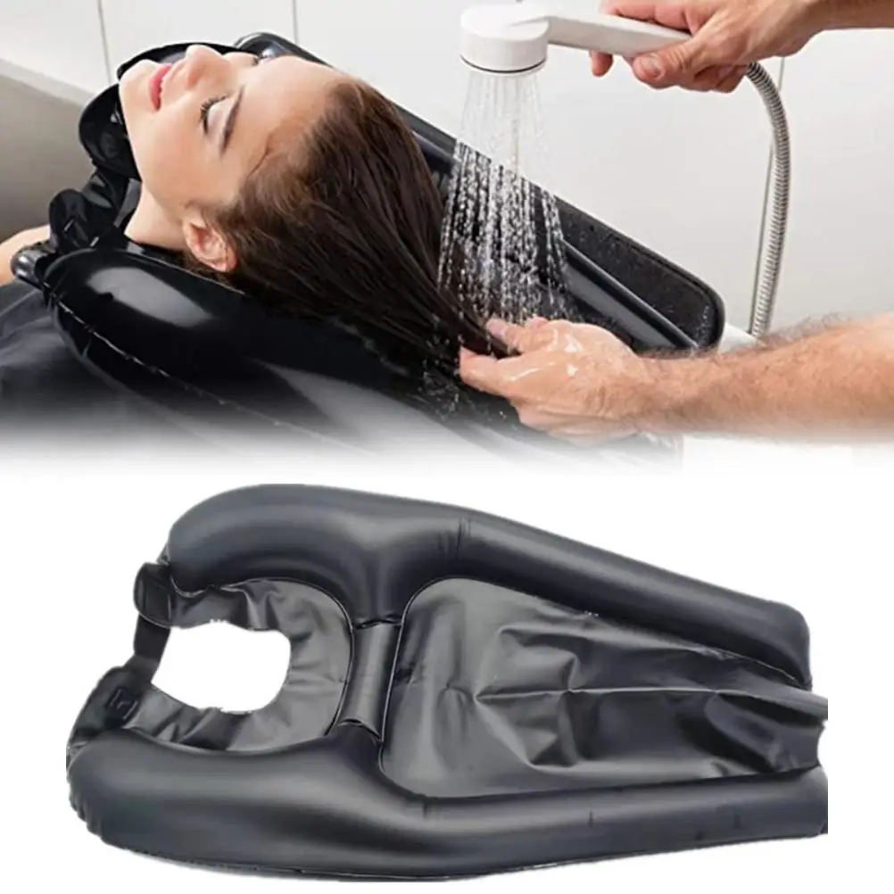 ПВХ надувные раковины для шампуня портативный материал волос в домашних